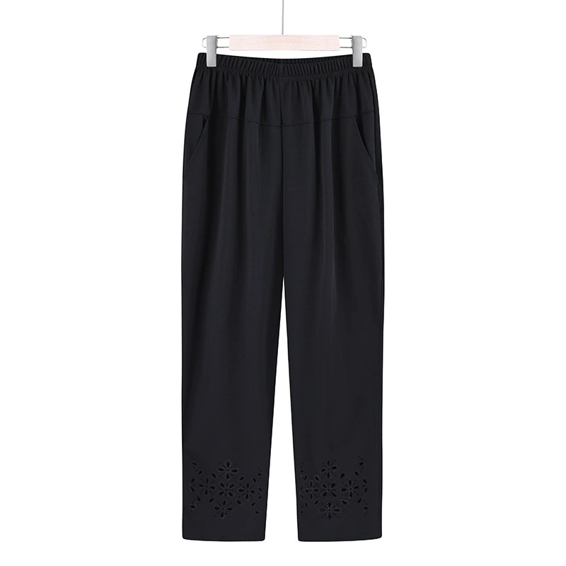 Новые бабушкины брюки специальные большие размеры летние шелковые брюки 7 очков плюс жир