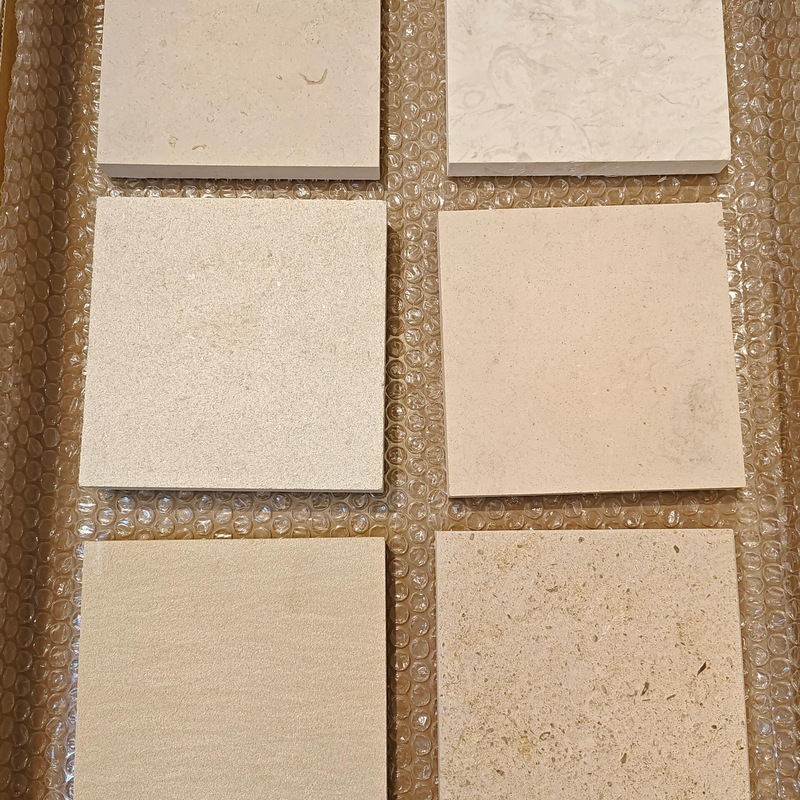 Lyme stone sample white cheese beige marble building materials model hotel villa decoration