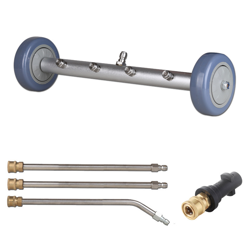 Accesorios populares transfronterizos para pistola de agua de alta presión, limpiador de chasis de coche, boquilla de acero inoxidable porosa en forma de ventilador, 4000psi
