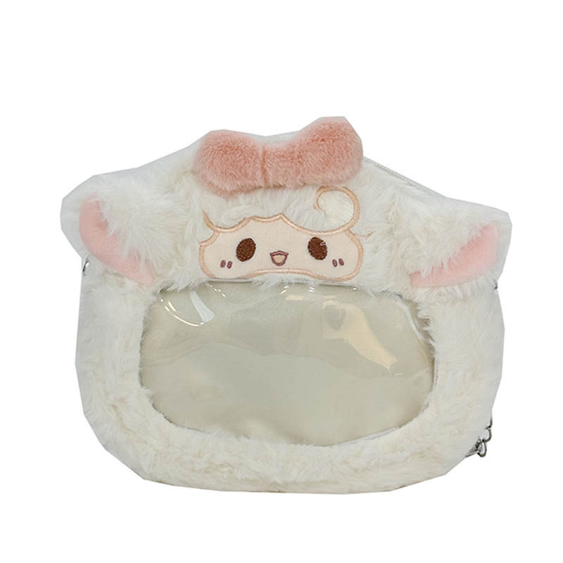 Bolsa de niños transfronterizos de mujeres lindas niñas mochilas otoño invierno peluche nuevo lindo padre-hijo niñas mochilas