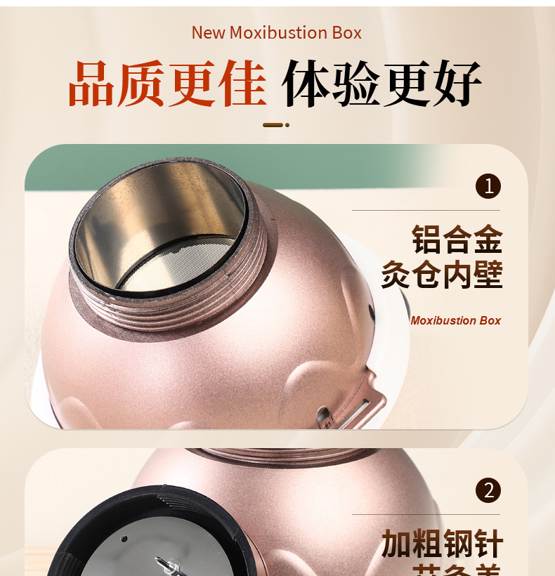 Portable Moxibustion Box Ai Mei Jiu Household Warming Moxa Stick Holder with Acupoint Chart in use