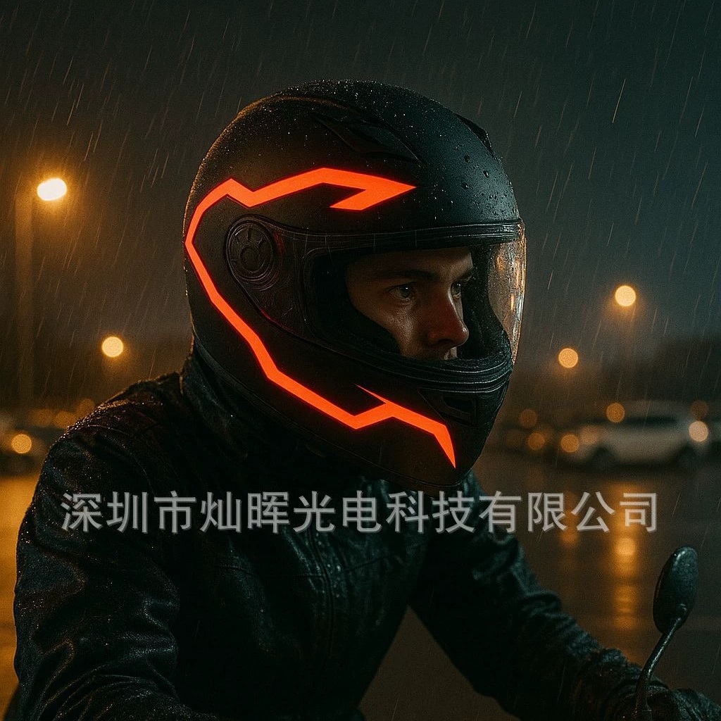 Холодная световая полоса для мотоциклетного шлема EL, холодный свет, светящаяся световая полоса для шлема, уличная велосипедная светящаяся полоса EL, декоративная световая полоса