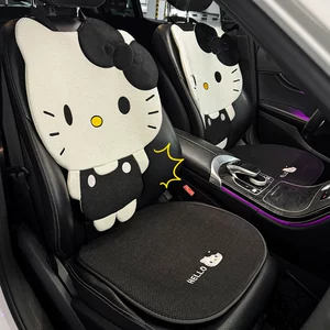 Car seat cushion, universal for all seasons, summer cool linen breathable non-slip cartoon hellokitty car seat cover