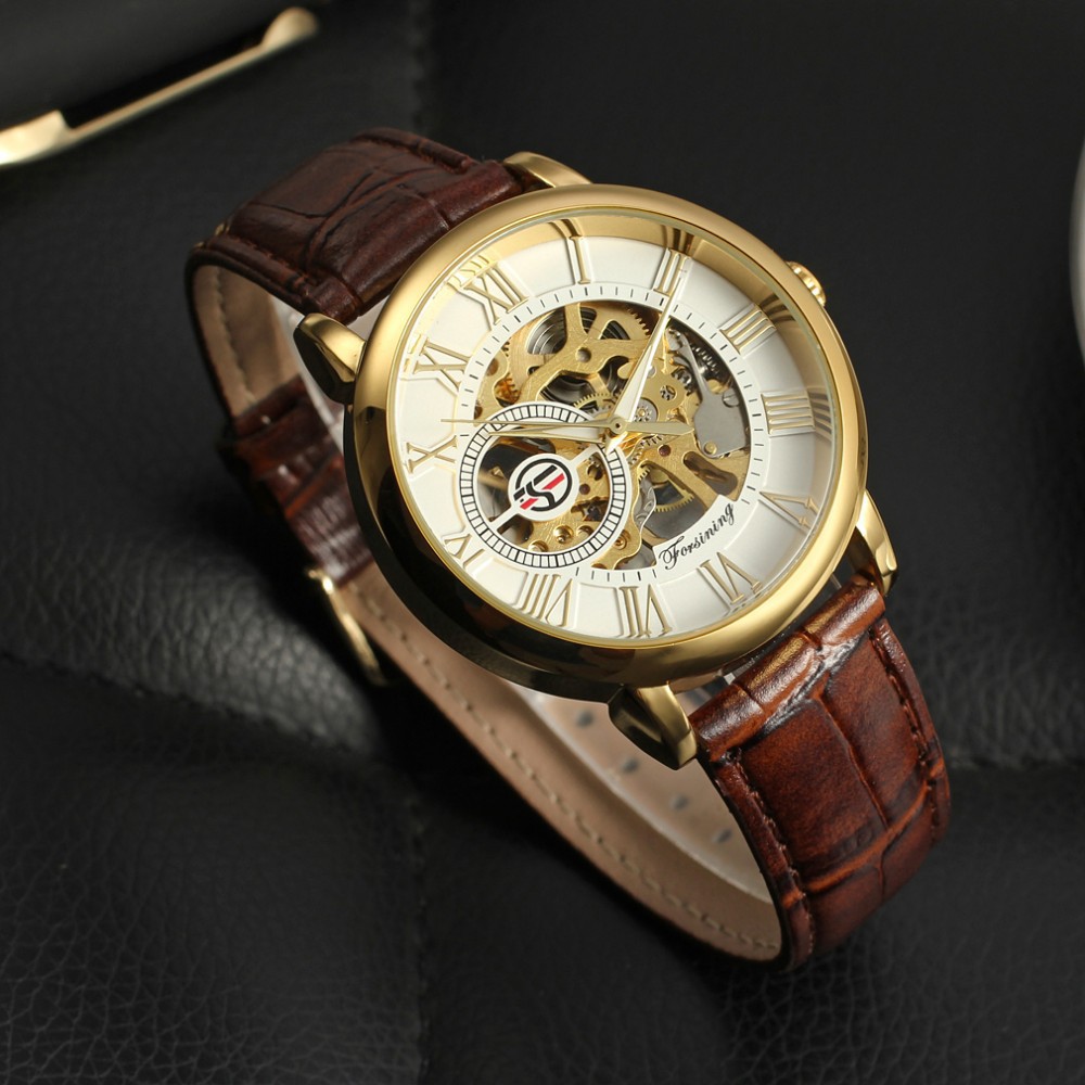 Round Dial Shape Business, Formal Occasion Mechanical Movement Modern Style Classic Style Geometric Buckle Mechanical Men's Watches