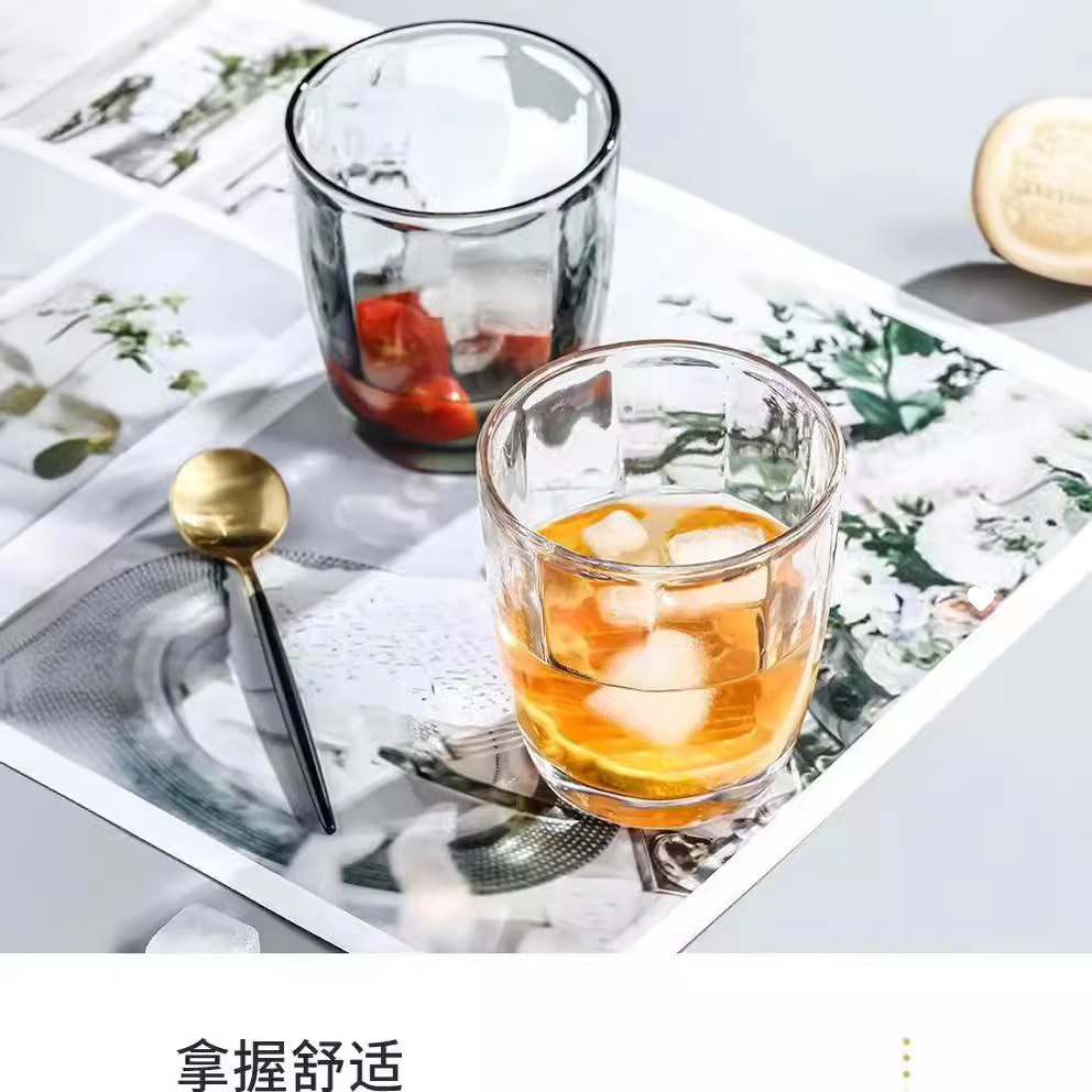 Lujo ligero nórdico simple copas de vidrio enjuague bucal taza de agua taza de habitación taza creativa restaurante de hotel alojamiento en el hogar