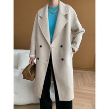 司南 挚爱好版型 蚕丝骆驼绒羊毛双面呢大衣2025秋冬新款 SN6131