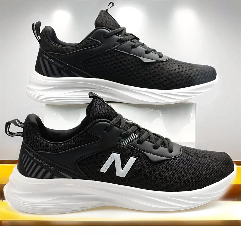 Sports Shoes for Men, Mesh Breathable Couple Style Casual Shoes, Fashionable Lightweight Soft-Soled Running Shoes, Cross-Border N-Shaped Men's Shoes