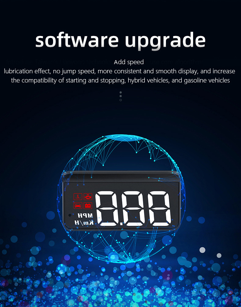 Cross-border exclusive head-up display HUD, universal type for car modification, portable OBD high-definition car display M3