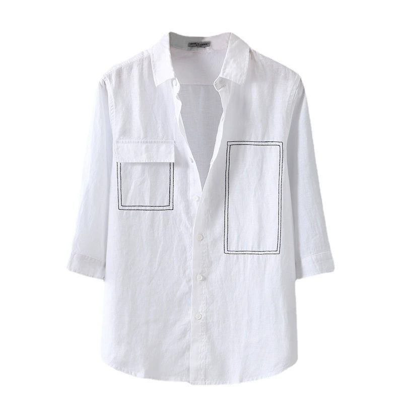 Summer shirt, plus size, cotton and linen
