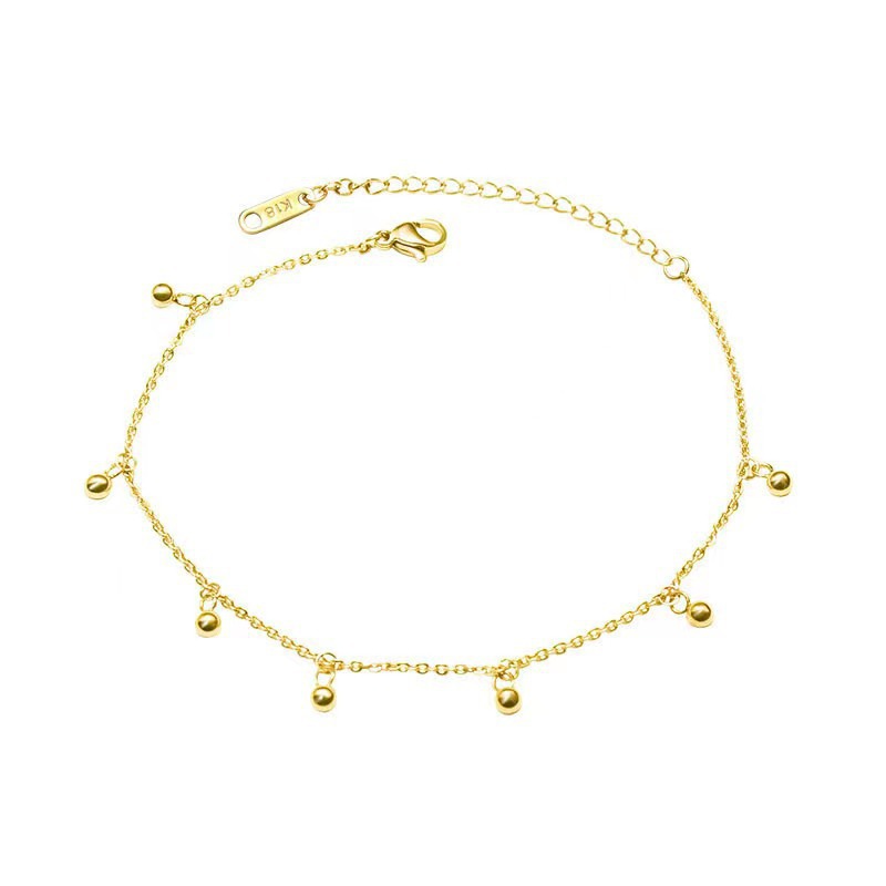 Bell Beads new tide titanium acero no decolor tobillo feminino de alto nivel tobillo de acero inoxidable tobillo