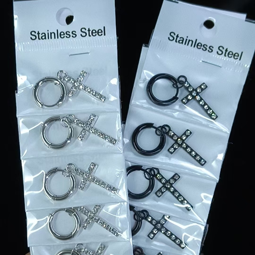2.5 pendientes de acero de titanio gruesas y el mismo modelo crian orejas joyas de moda con pendientes de acero inoxidable con hilo redondo personalizado image 65