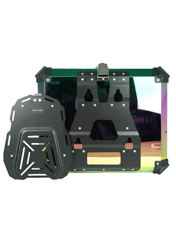 Wholesale Cross-Border Electric Vehicle Motorcycle Rear Luggage Box Side Box Colorful Small Capacity Aluminum Alloy Tail Box Storage