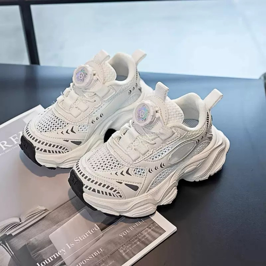 Zapatillas deportivas para niñas, modelo nuevo de verano 2026, zapatillas transpirables de malla única para niños, zapatillas de papá para niños, zapatillas de running de malla para niños image 8