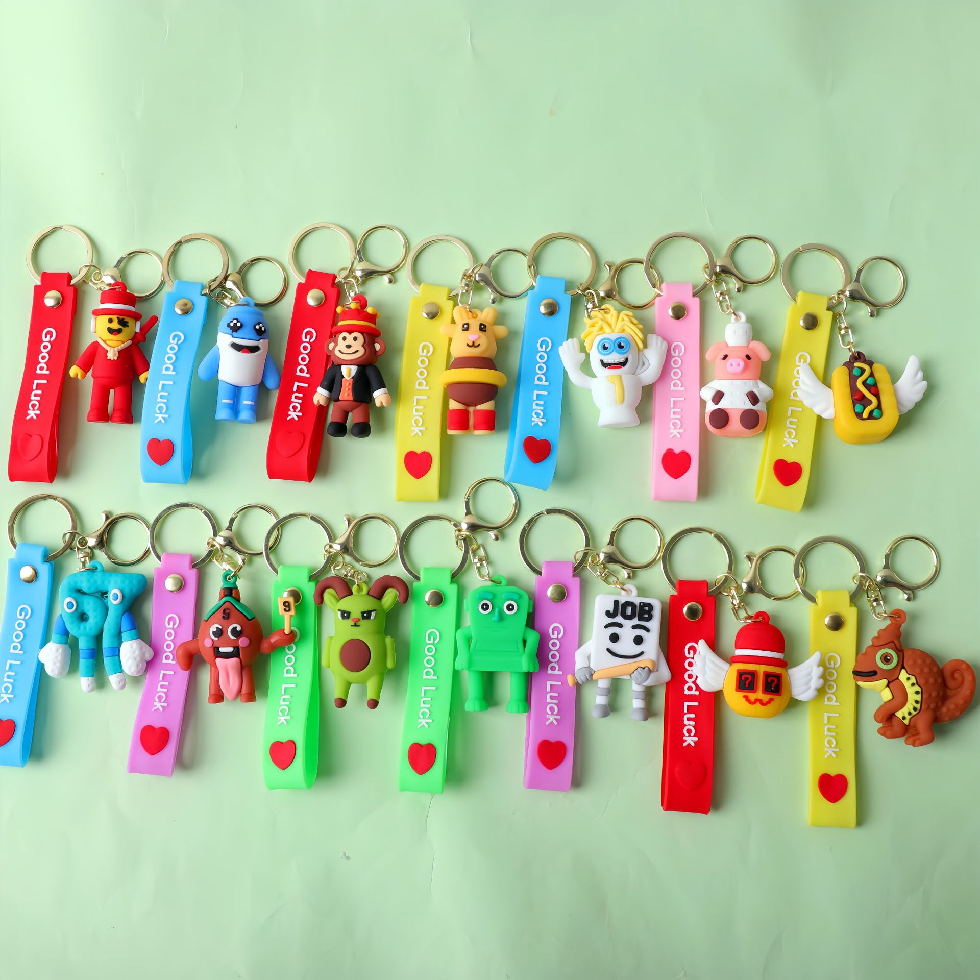 Explosiones transfronterizas robar hacha de cerebro llavero dibujos animados PVC accesorios muñecas de goma blanda mochila accesorios de automóviles pequeños colgantes al por mayor