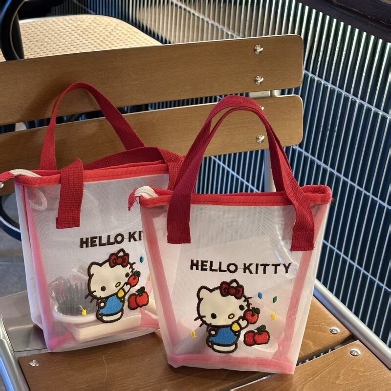 HelloKitty crossbody handbag with crossbody strap, exquisite embroidery, waterproof mesh beach bag tote bag HelloKitty crossbody handbag with crossbody strap, exquisite embroidery, waterproof mesh beach bag tote bag