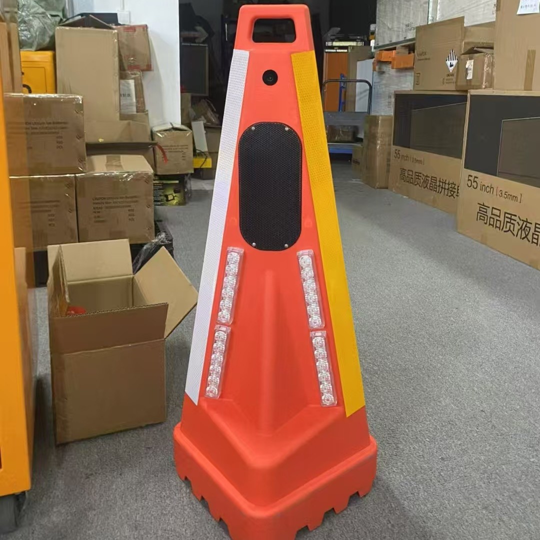 充电式LED声光路锥喇叭道路桥面养护施工预警锥警示锥爆闪灯