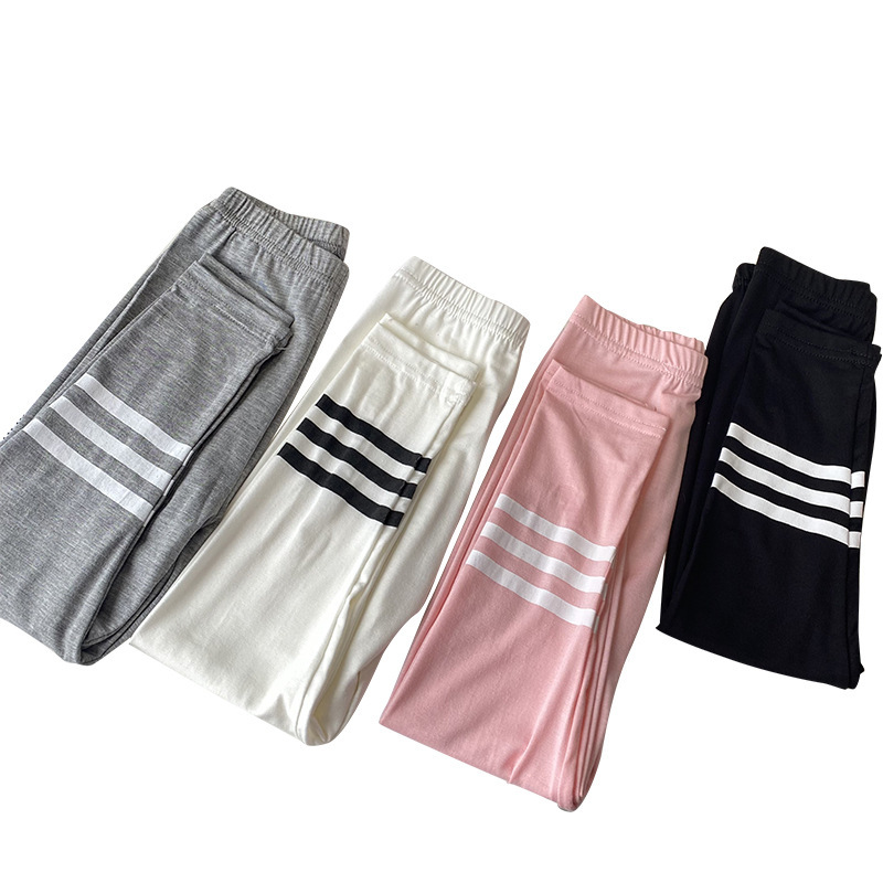 Primavera nuevas niñas polainas modal elástico transpirable estilo coreano de las mujeres pantalones recortados estilo occidental ropa de abrigo polainas