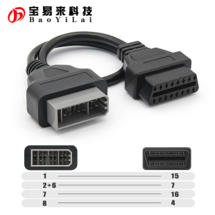 14 Pin for Nissan car obd2 cable �ծa��܇�� �\���xĸ�^�D�Ӿ�
