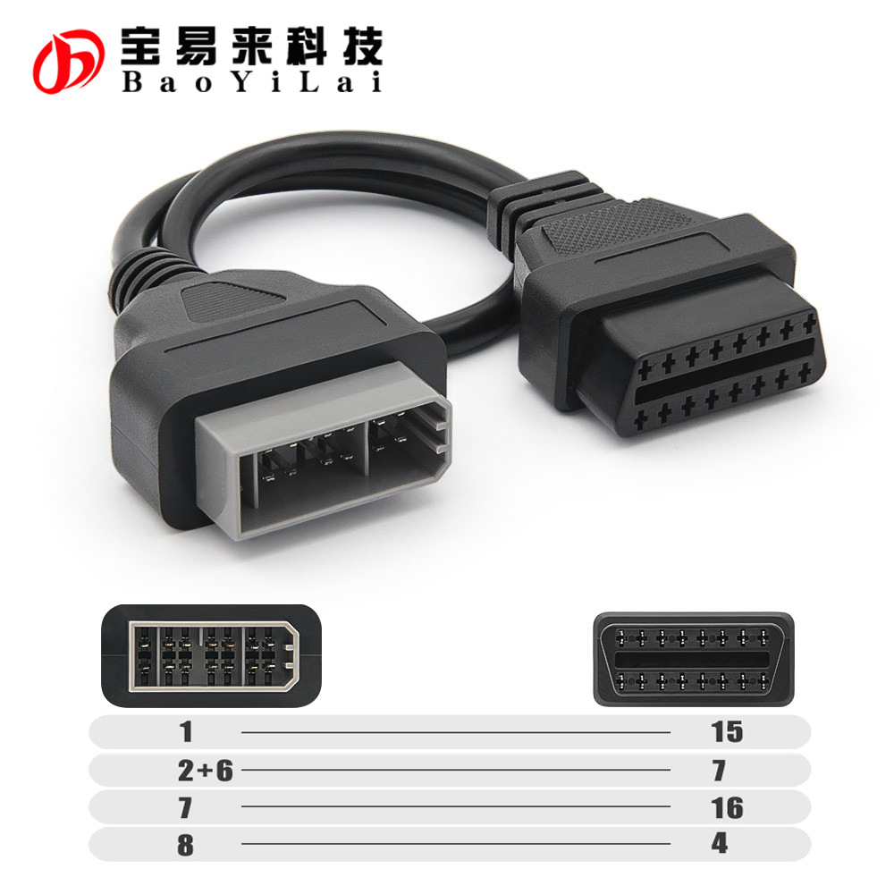 14 Pin for Nissan car obd2 cable 日产老车线 诊断仪母头转接线