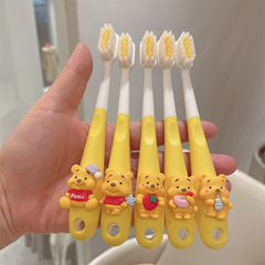 Winnie the Pooh soft-bristle children's toothbrush 6 to 12 years old 3 to 6 years old and above 3 to 12 years old small branch 6 to 12 male and female babies