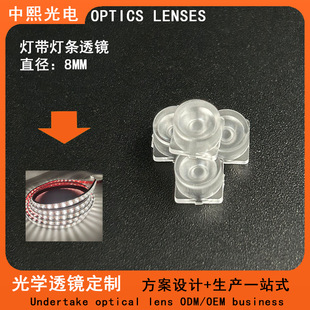 8MMLED flexible light bar lens LED light strip lens wall washer light lens light box lens advertising module lens