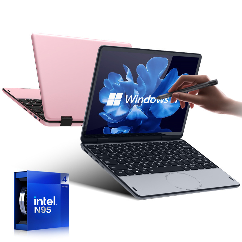 Stico HL10YP Cross-border Explosions 11-inch Mini 360-degree Folding Laptop Office Game Book