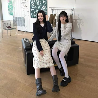 qc不退换 韩系甜美温柔a字显瘦半身裙东大门夏季新款蕾丝边碎花裙