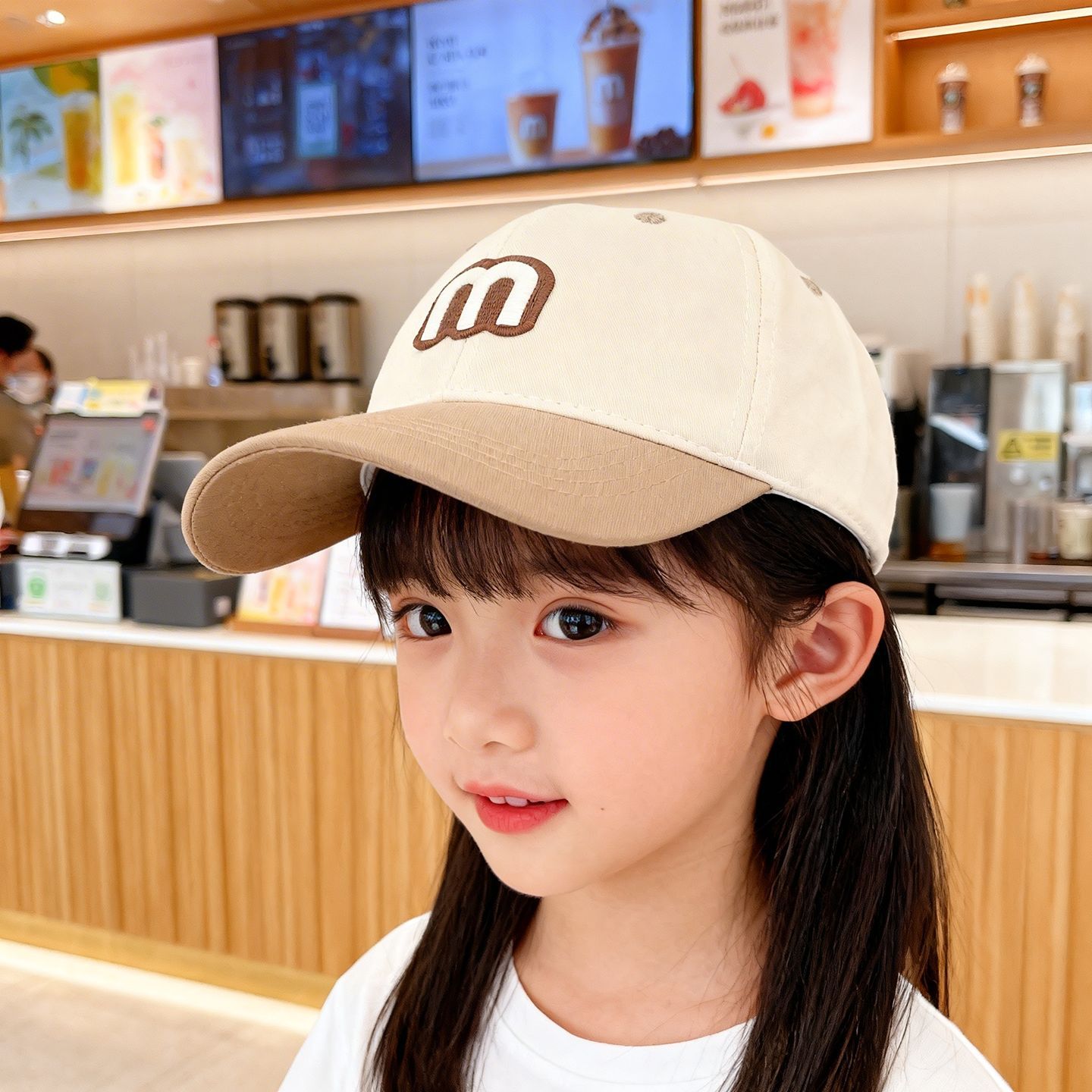 Lässiger Sonnenhut für Kinder (UPF 50+) – ideal für Jungen von 1–3 Jahren – Koreanisches Farbblockdesign, niedliche Baseballkappe mit Buchstabenmotiv, neuer Frühlings-/Sommer-Stil, Entenschnabelkappe für Mädchen_voghion.com