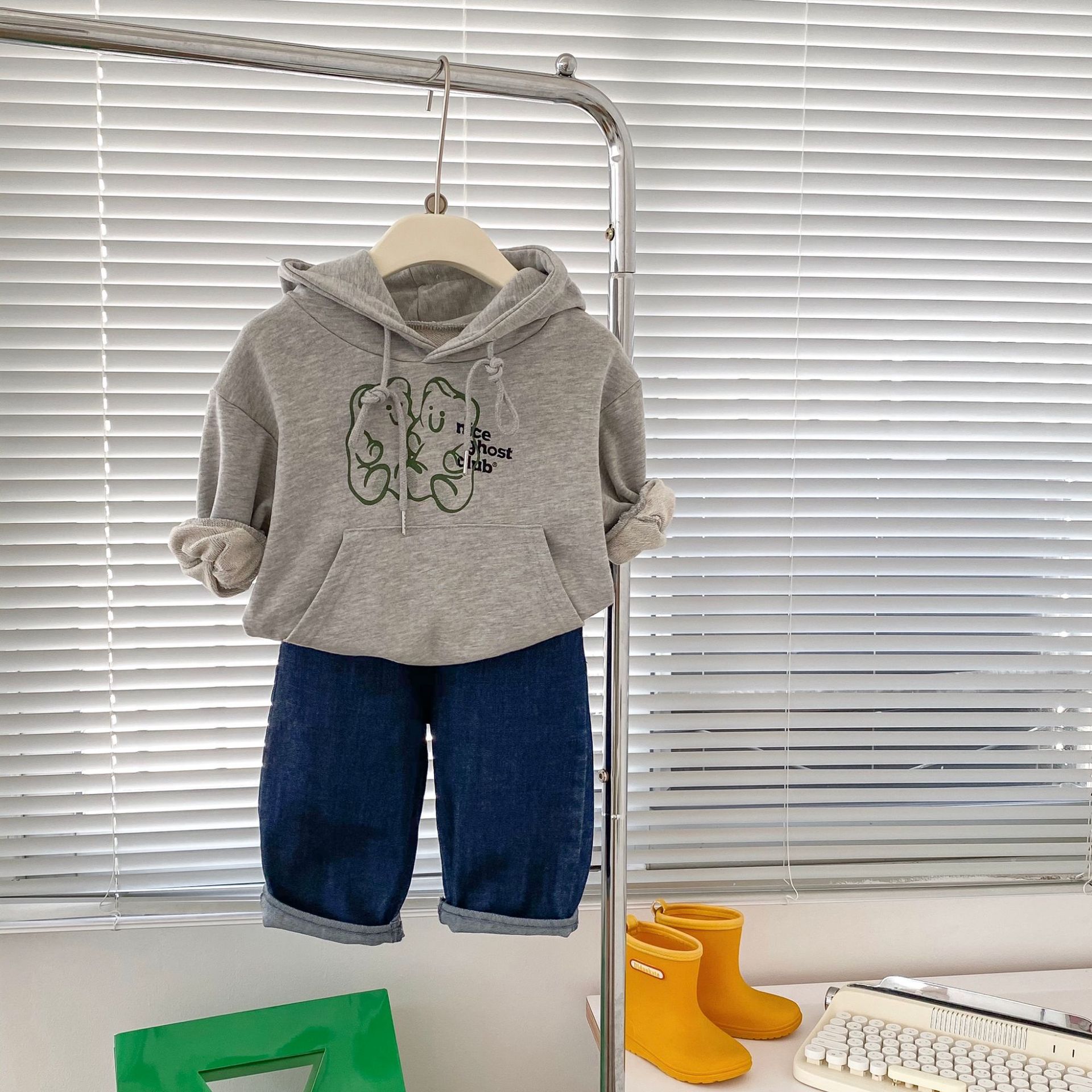 兒童衛衣韓國童裝2024春秋季男女童洋氣卡通小熊休閒長袖棉潮