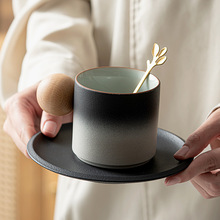 咖啡杯碟套装牛奶陶瓷拿铁杯家用高档精致马克杯男女家用生日礼物