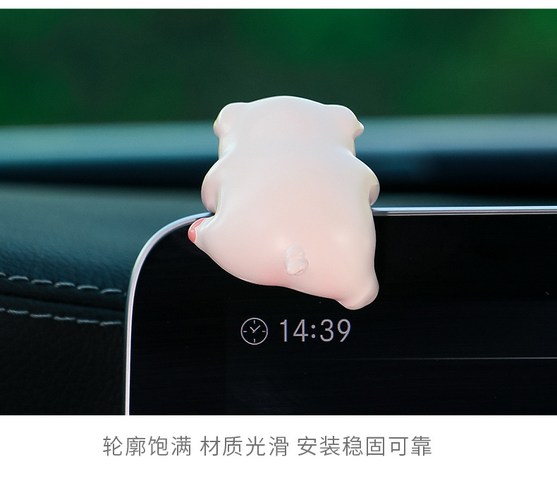 New Cute Car Ornaments Car Center Console Computer Display Decoration Cartoon Lying Doll Cartoon Animal