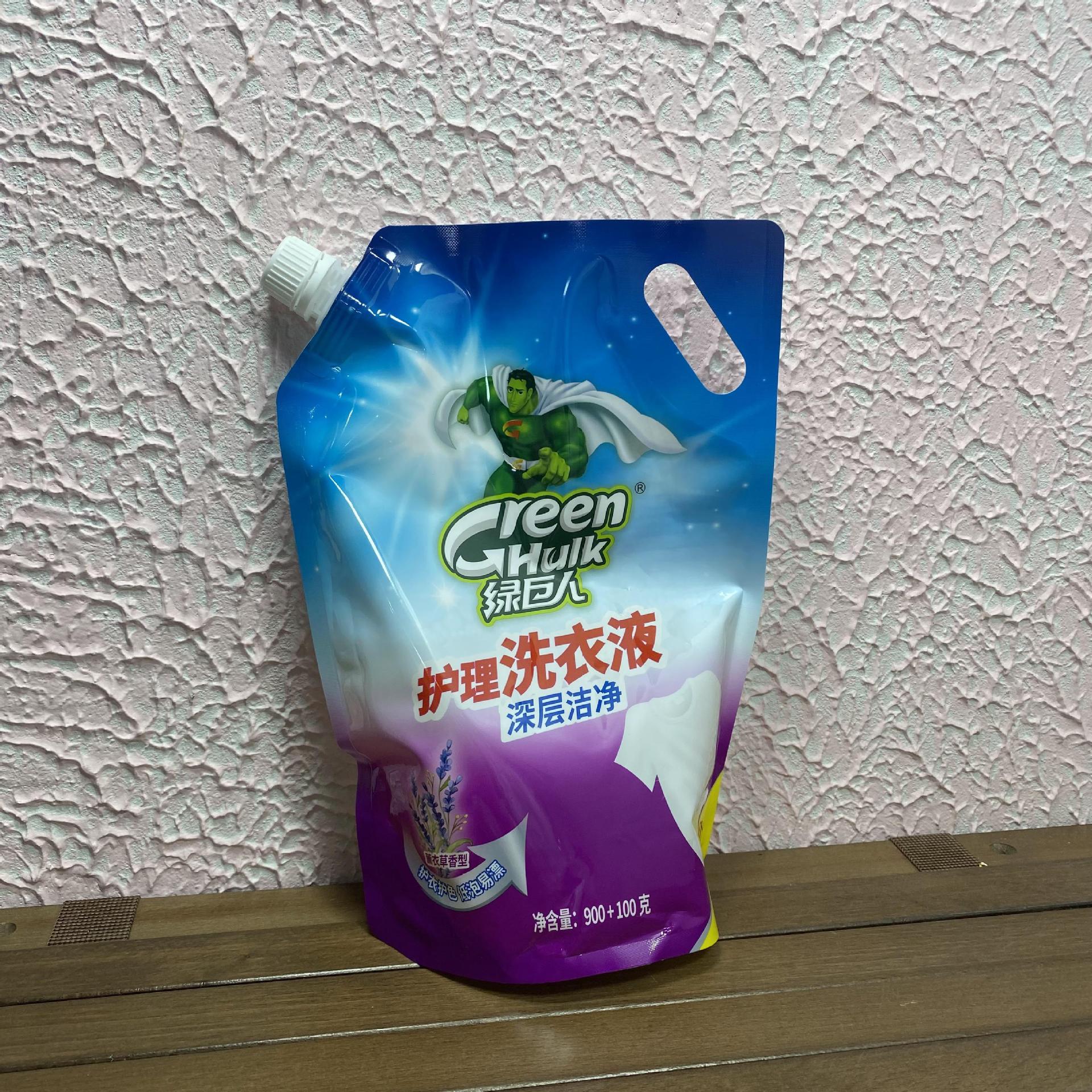 Manufacturer's direct supply of deep clean bagged laundry detergent for household clothing, easy to rinse lavender flavored laundry detergent 05127