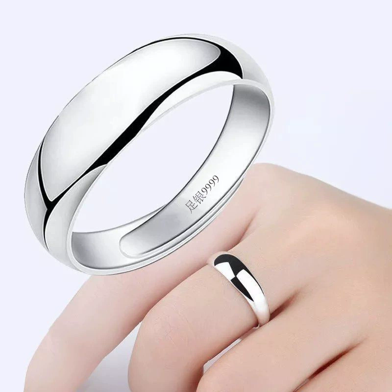 Glossy adjustable ring for beloved, simple and elegant design