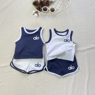 韩版ins儿童背心套装薄款夏季新款男女童短裤宝宝休闲运动两件套