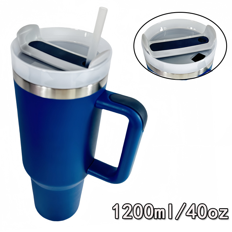 Taza de hielo portátil transfronteriza de segunda generación 304 taza de aislamiento de acero inoxidable 40oz taza de agua de paja de gran capacidad al aire libre