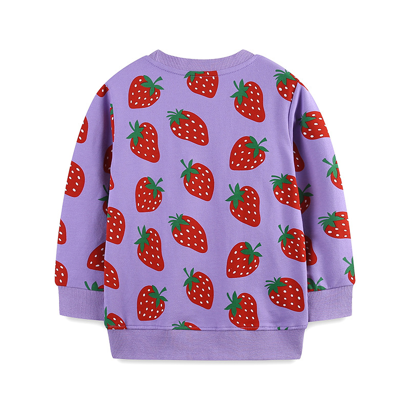 Nuevos suéteres para niñas en otoño, sudaderas de manga larga europeas y americanas, camisetas impresas con soporte de bordado para fotos, etiquetas personalizadas