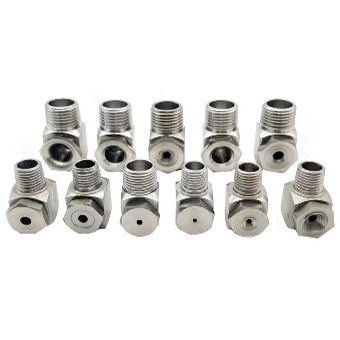 不锈钢90度拐角喷嘴 喷淋加湿除尘消泡水嘴转角空心锥高压喷头