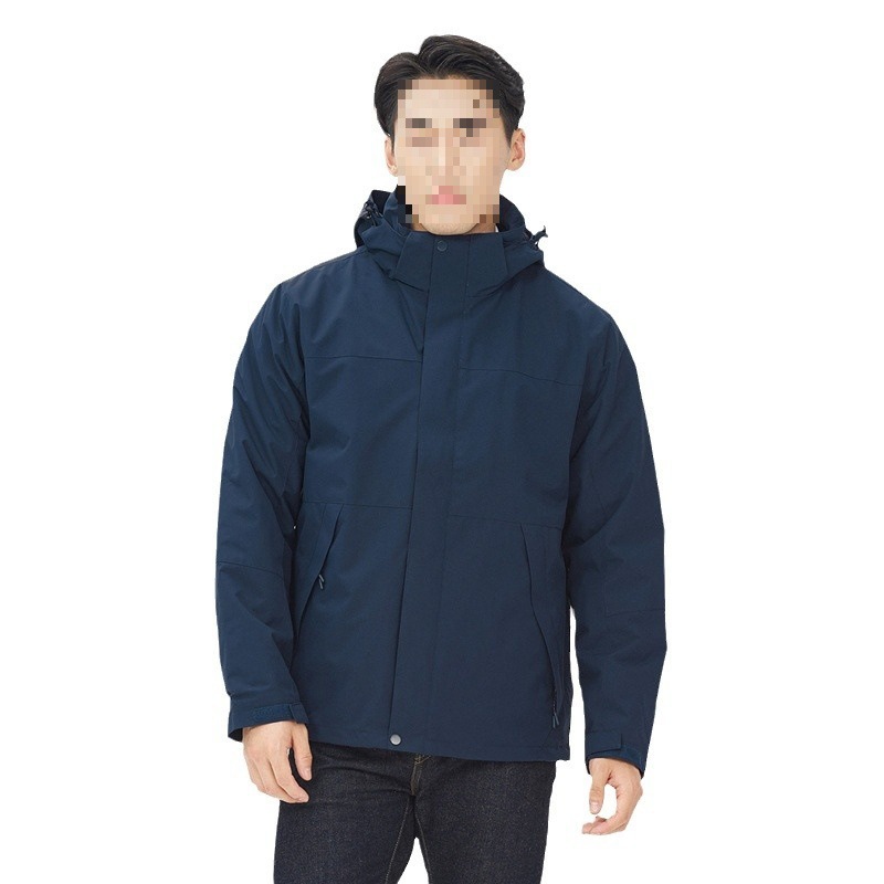 Pareja de protección de tres en uno para hombres otoño y invierno nuevos productos de moda encapuchados en línea rojo con el mismo traje de asalto masculino