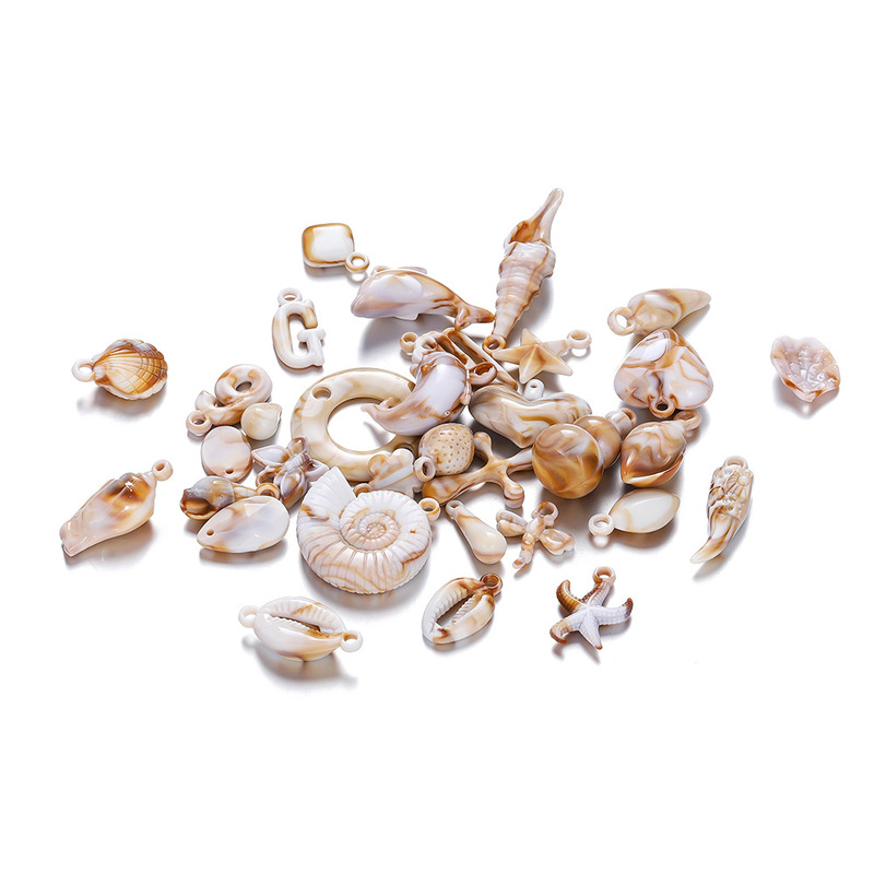 Acrylic simulation scallop conch sea star shell marine life diy bracelet pendant earrings jewelry Acrylic simulation scallop conch sea star shell marine life diy bracelet pendant earrings jewelry