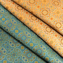 八方相纹色织提花仿宋锦面料旗袍马甲唐装服装布DIY箱包桌旗锦盒