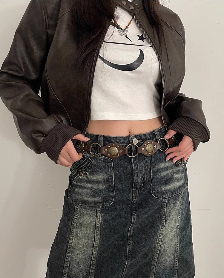 Nouvelle ceinture à rivets pour femmes, édition coréenne, décontractée, cent paires d'accessoires pour jeans, ceinture fine personnalisée haut de gamme punk_voghion.com