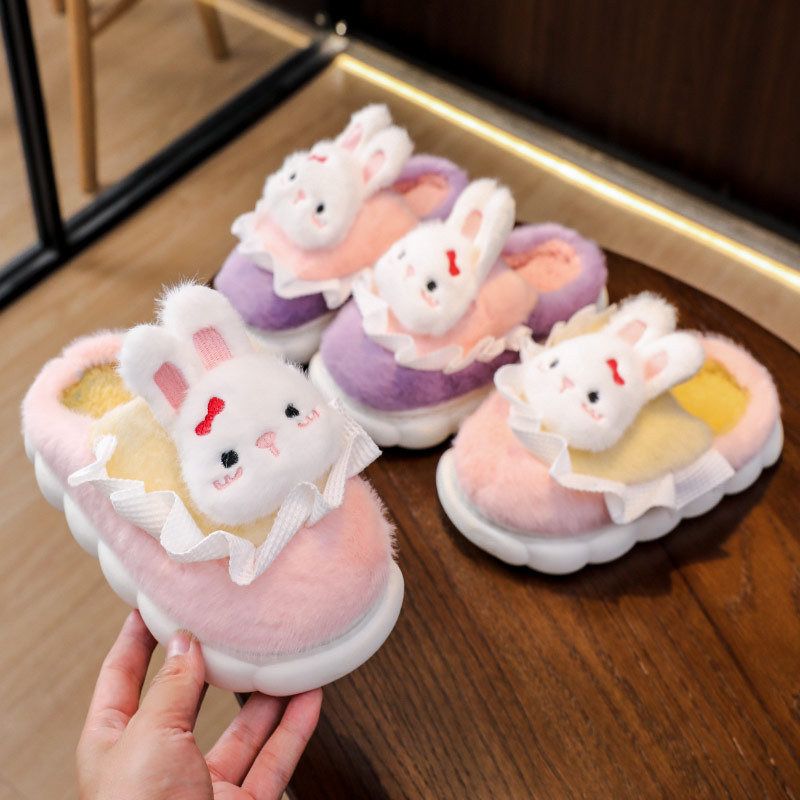 Scarpe da casa da donna in pile open-toe slip-on invernali primaverili da camera morbide e accoglienti in memory foam_voghion.com