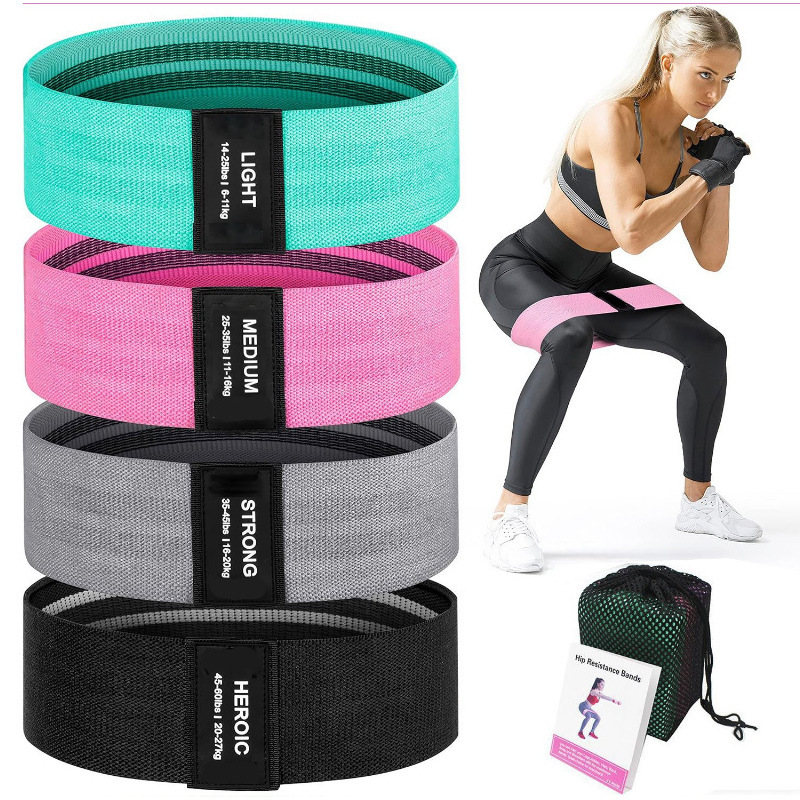 Resistance band, yoga elastic hip circle, non-slip exercise strength training, fitness butt-lifting and slimming circle for men and women