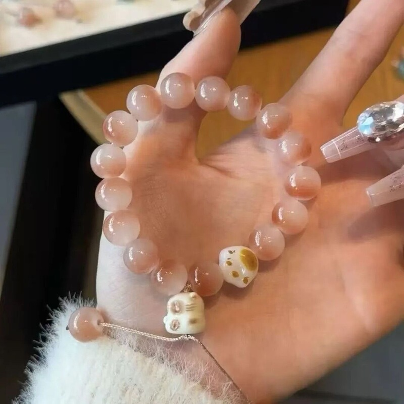 可爱猫爪菩提手串学生绕指柔文玩手链甜美高颜值情侣闺蜜礼物|undefined