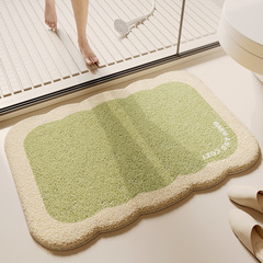 バスルームフロアマットは吸水性、滑り止め、厚みのある模造カシミアフットマット、柔らかく肌に優しく、汚れにくく、お手入れが簡単です。