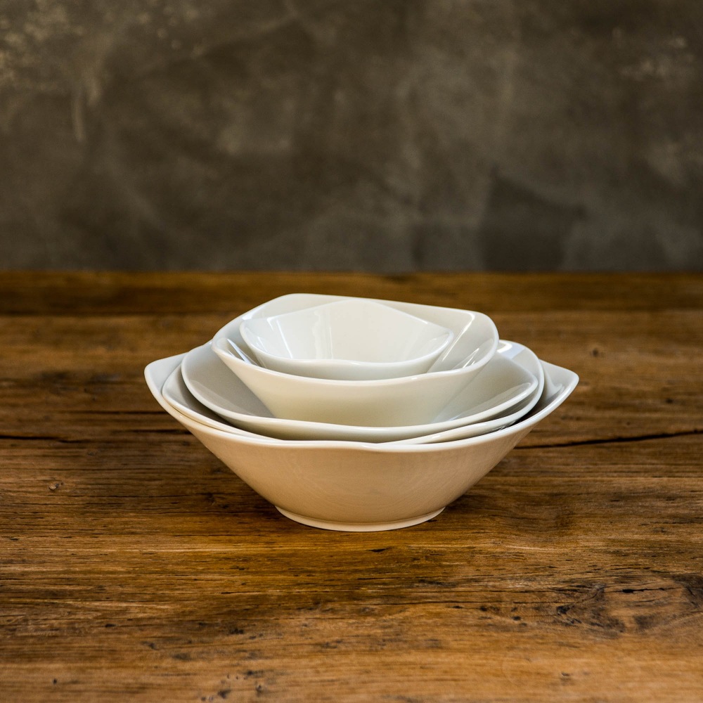 Tazón cuadrado de cerámica Lu Cang LZ, tazón para sopa, tazón para ensalada, tazón para servir frutas, tazón para fideos, material de porcelana blanca, seguro.