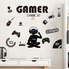 卡通遊戲主題牆貼電動男孩房間布置裝飾 GMAER 加油 牆貼畫MG9099