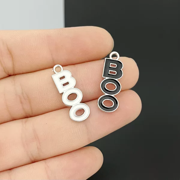 DIY Alloy Jewelry Accessories Funny and Cute Cartoon Boo Pendant Bracelet Necklace Keychain Earrings Pendant