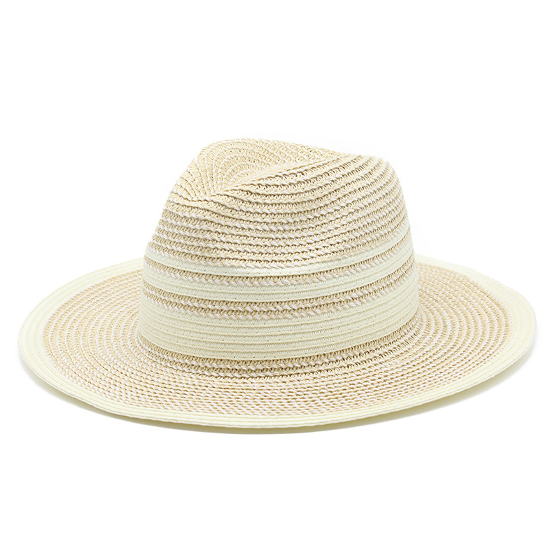 Women's Simple Style Classic Style Color Block Flat Eaves Straw Hat display picture 4