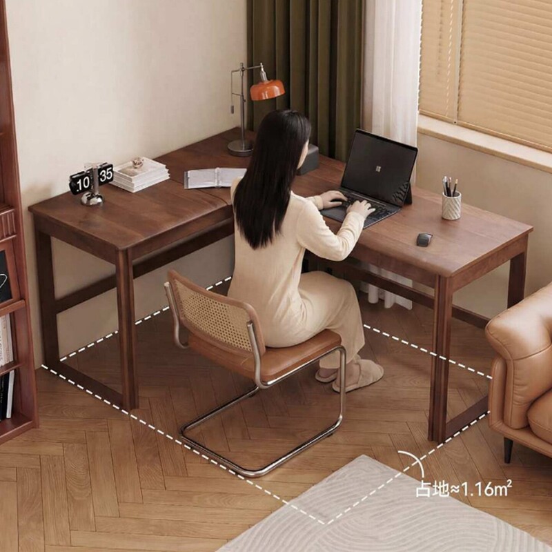 Solid Wood Corner Desk for Home Use, L-Shaped Double Study Desk, Simple Bedroom Office Desk, Student Writing Desk, Computer Desk Solid Wood Corner Desk for Home Use, L-Shaped Double Study Desk, Simple Bedroom Office Desk, Student Writing Desk, Computer Desk